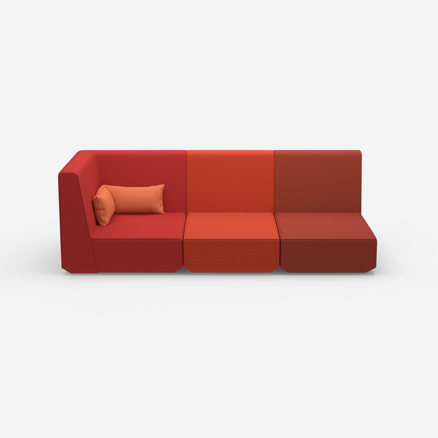 3 seater sofa with reclining function with high backrest from the front
