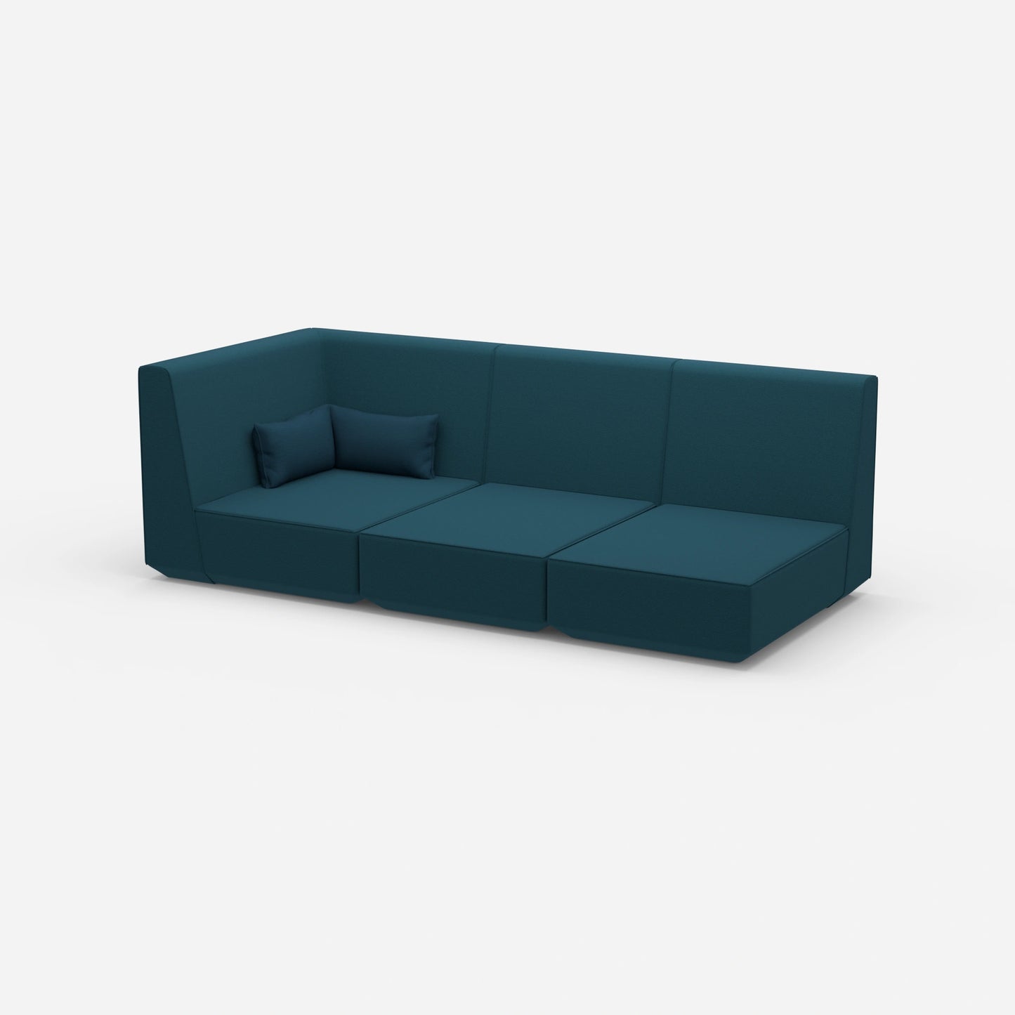 3 seater sofa with reclining function with high backrest from the side