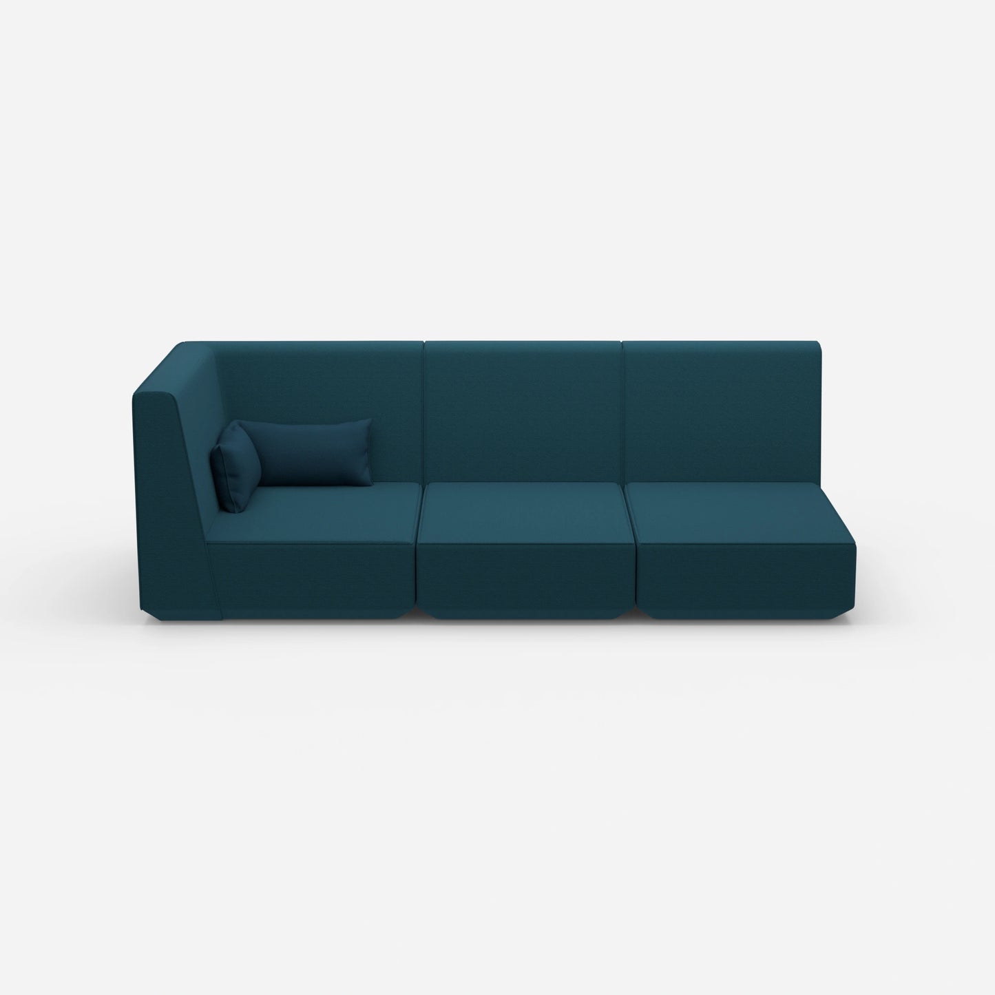 3 seater sofa with reclining function with high backrest from the front