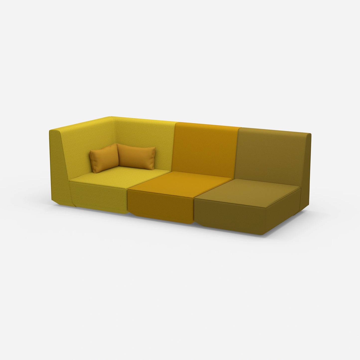 3 seater sofa with reclining function with high backrest from the side