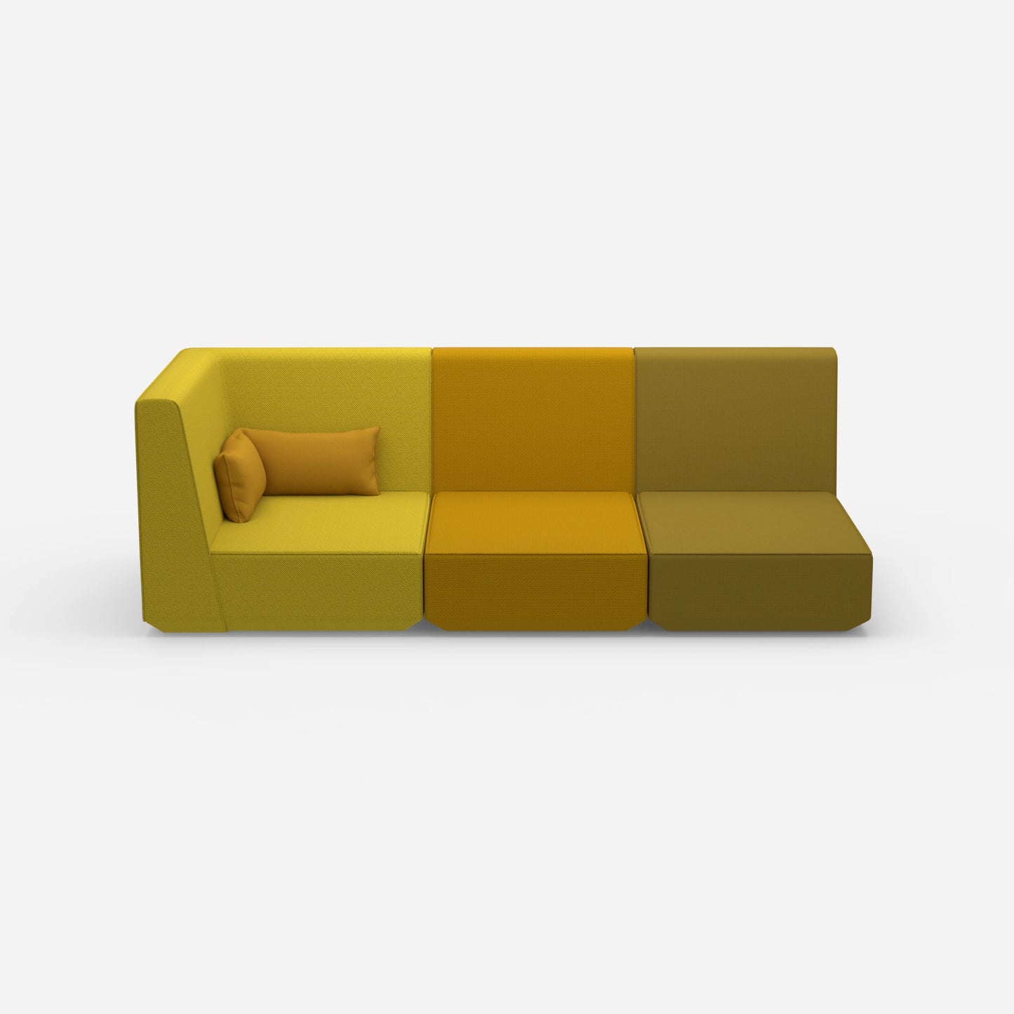 3 seater sofa with reclining function with high backrest from the front