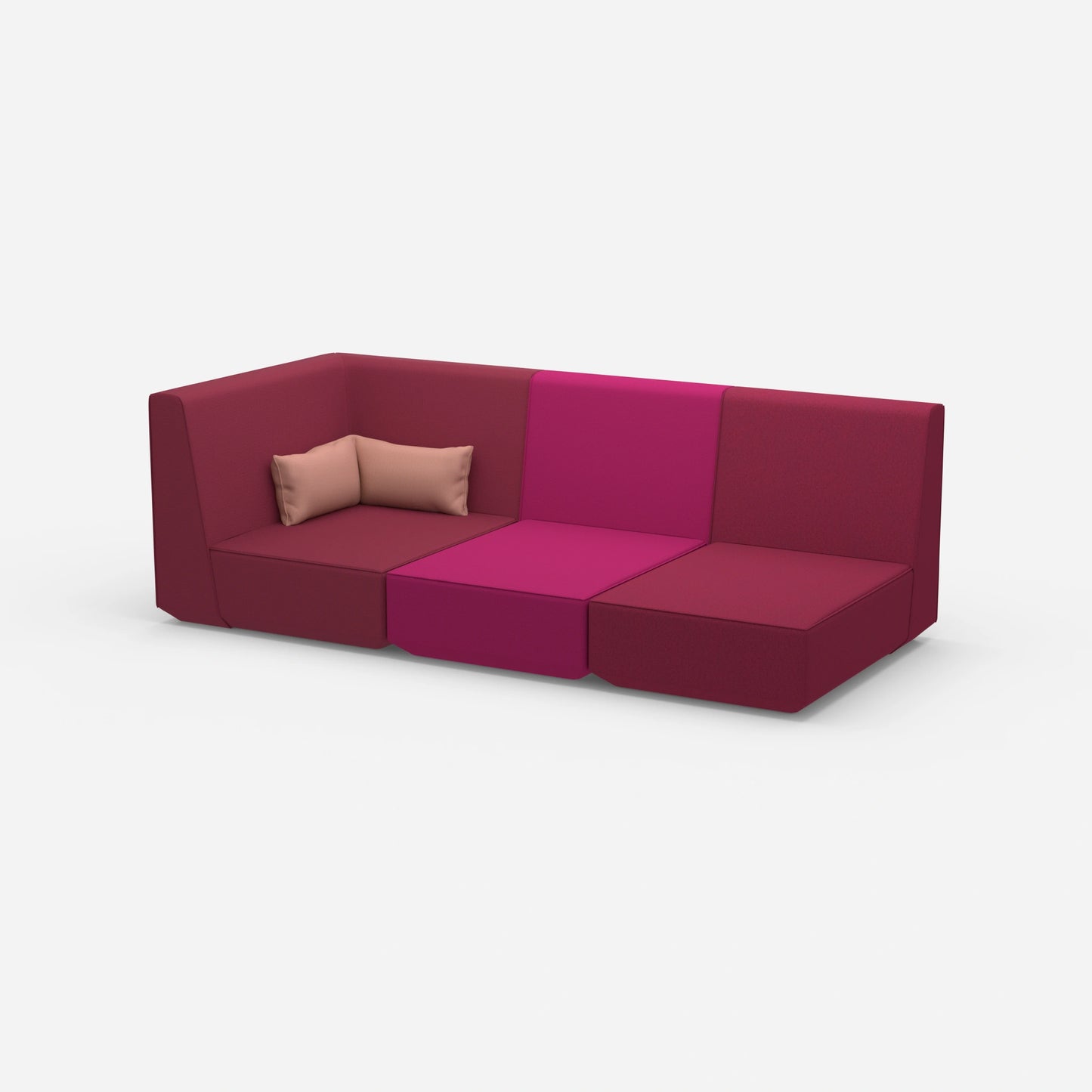 3 seater sofa with reclining function with high backrest from the side