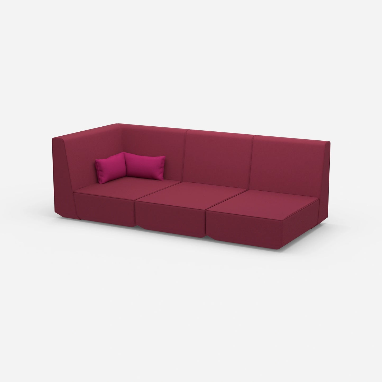 3 seater sofa with reclining function with high backrest from the side