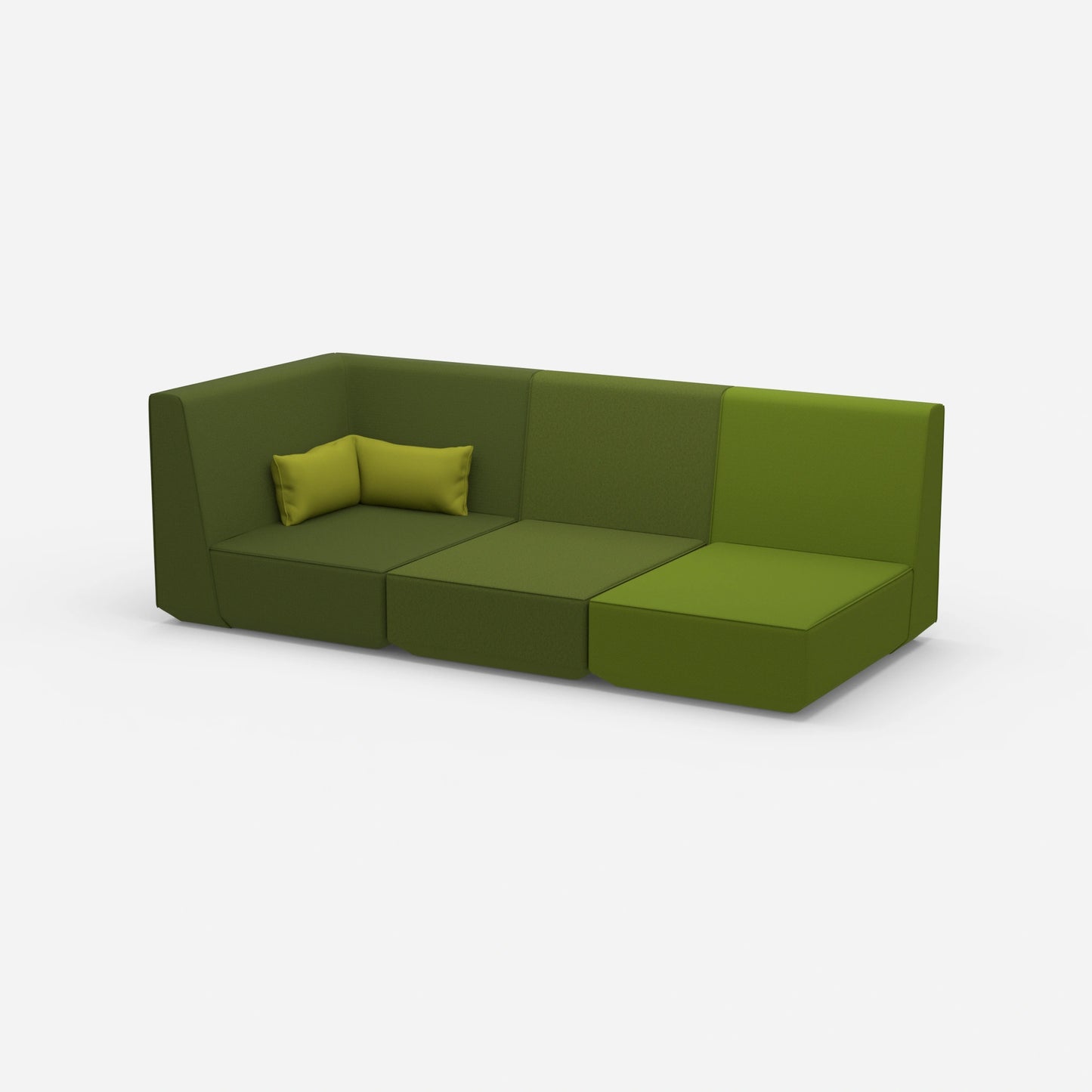 3 seater sofa with reclining function with high backrest from the side