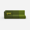 3 seater sofa with reclining function with high backrest from the front