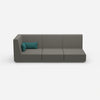 3 seater sofa with reclining function with high backrest from the front