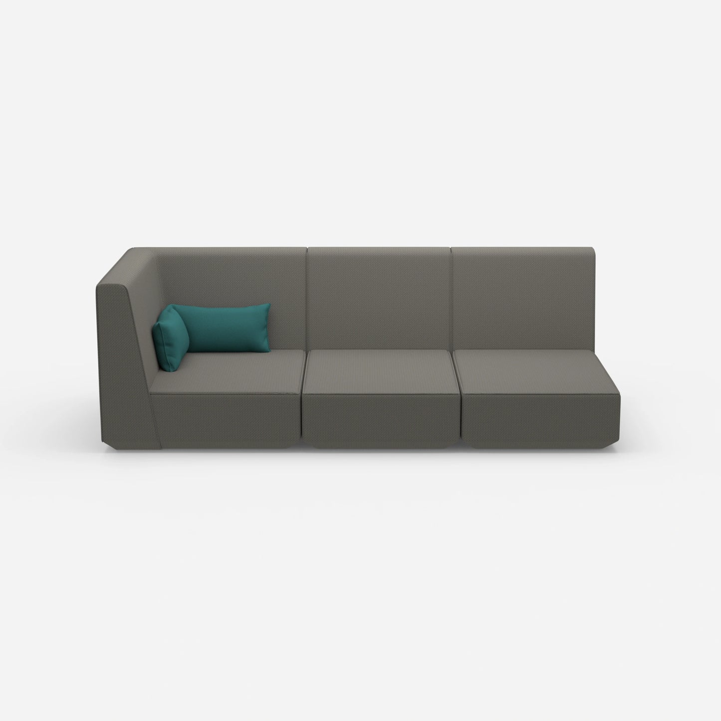 3 seater sofa with reclining function with high backrest from the front