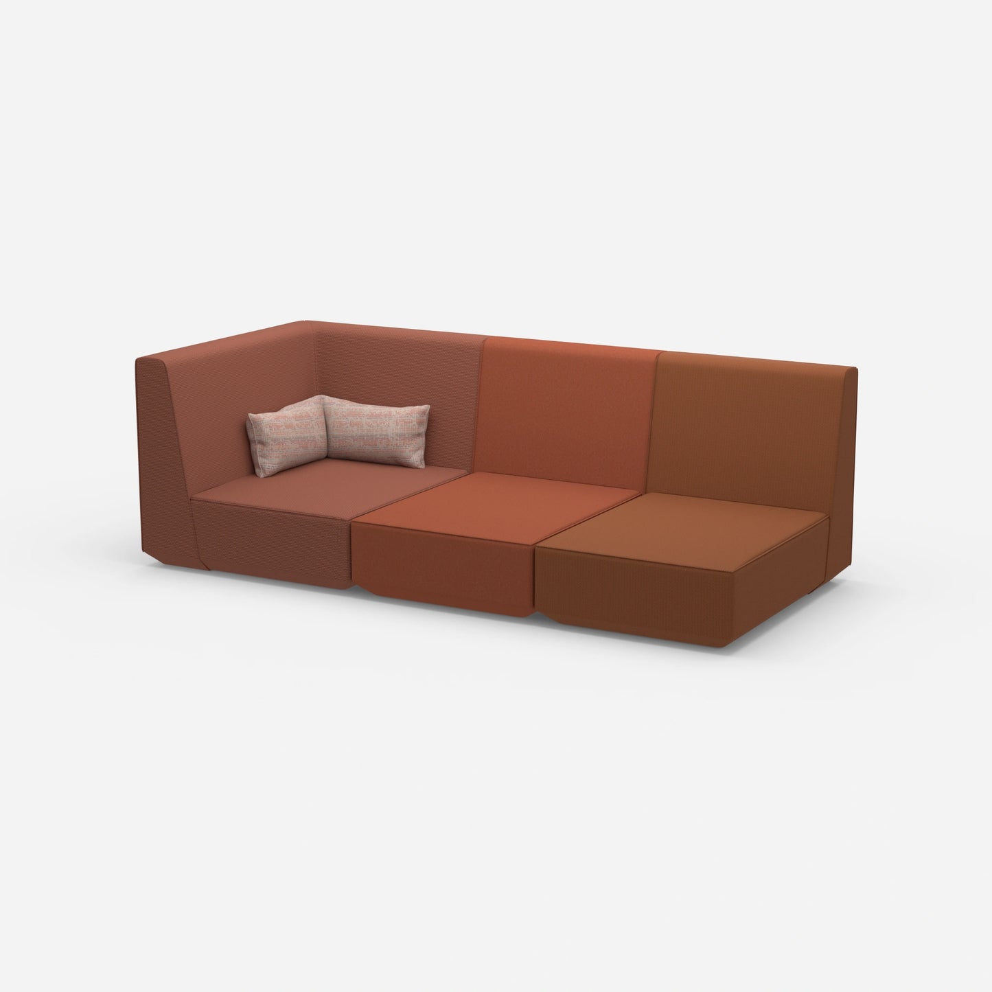 3 seater sofa with reclining function with high backrest from the side