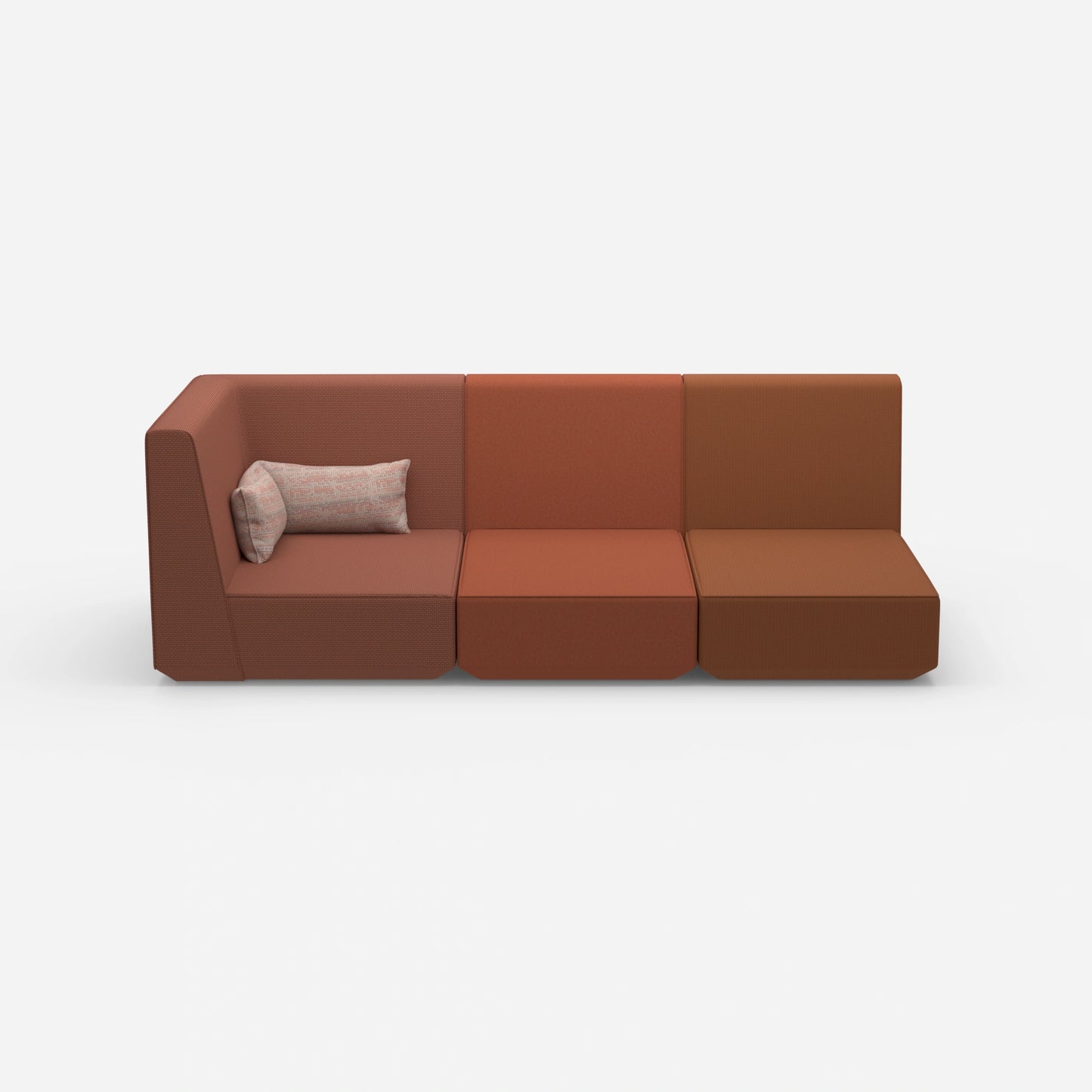 3 seater sofa with reclining function with high backrest from the front