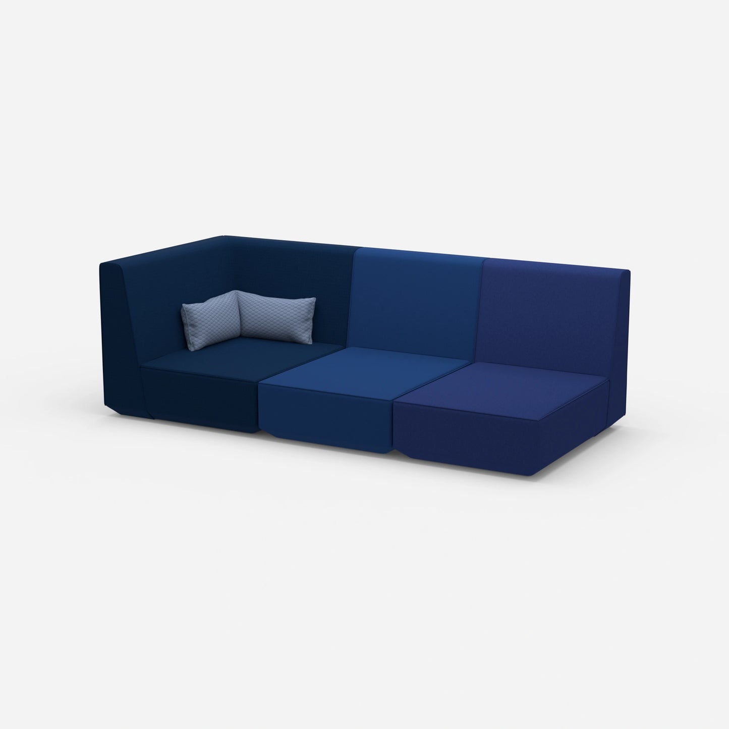 3 seater sofa with reclining function with high backrest from the side