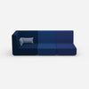 3 seater sofa with reclining function with high backrest from the front