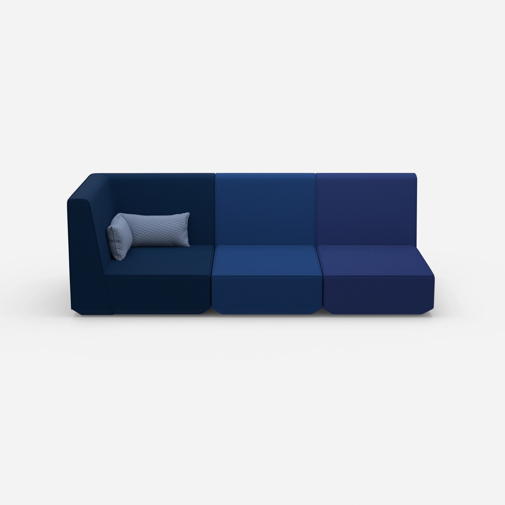 3 seater sofa with reclining function with high backrest from the front