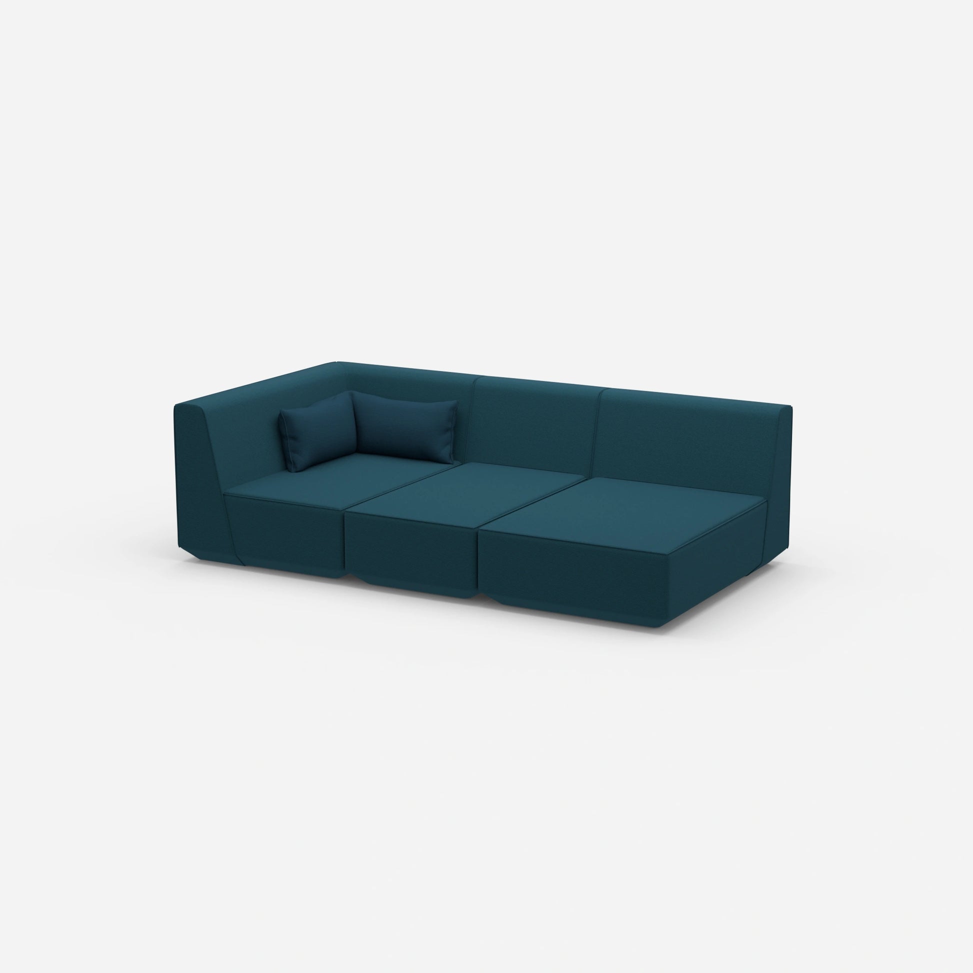 3 Sitzer Sofa modular mit Liegefunktion von der Seite