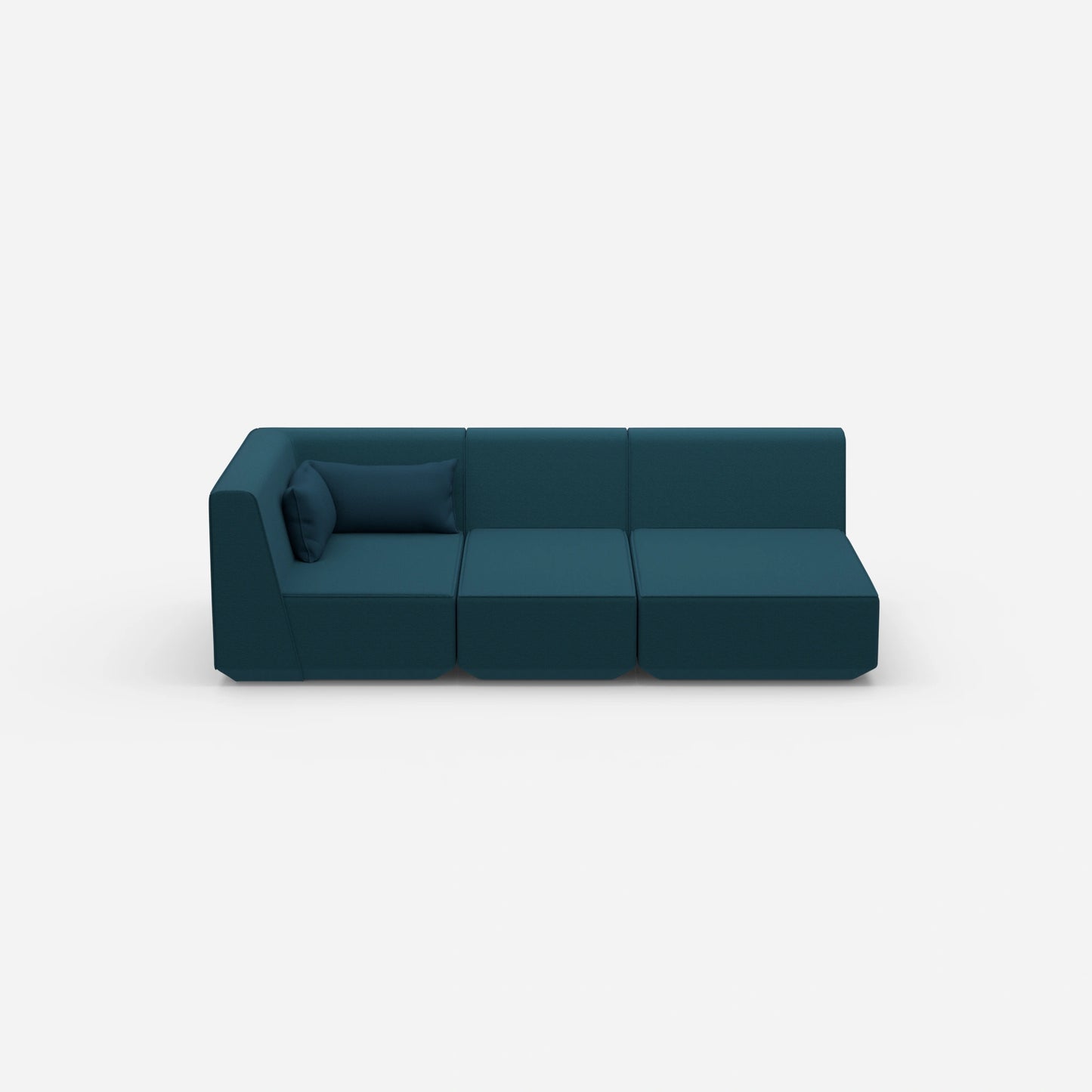 3 Sitzer Sofa modular mit Liegefunktion von vorne