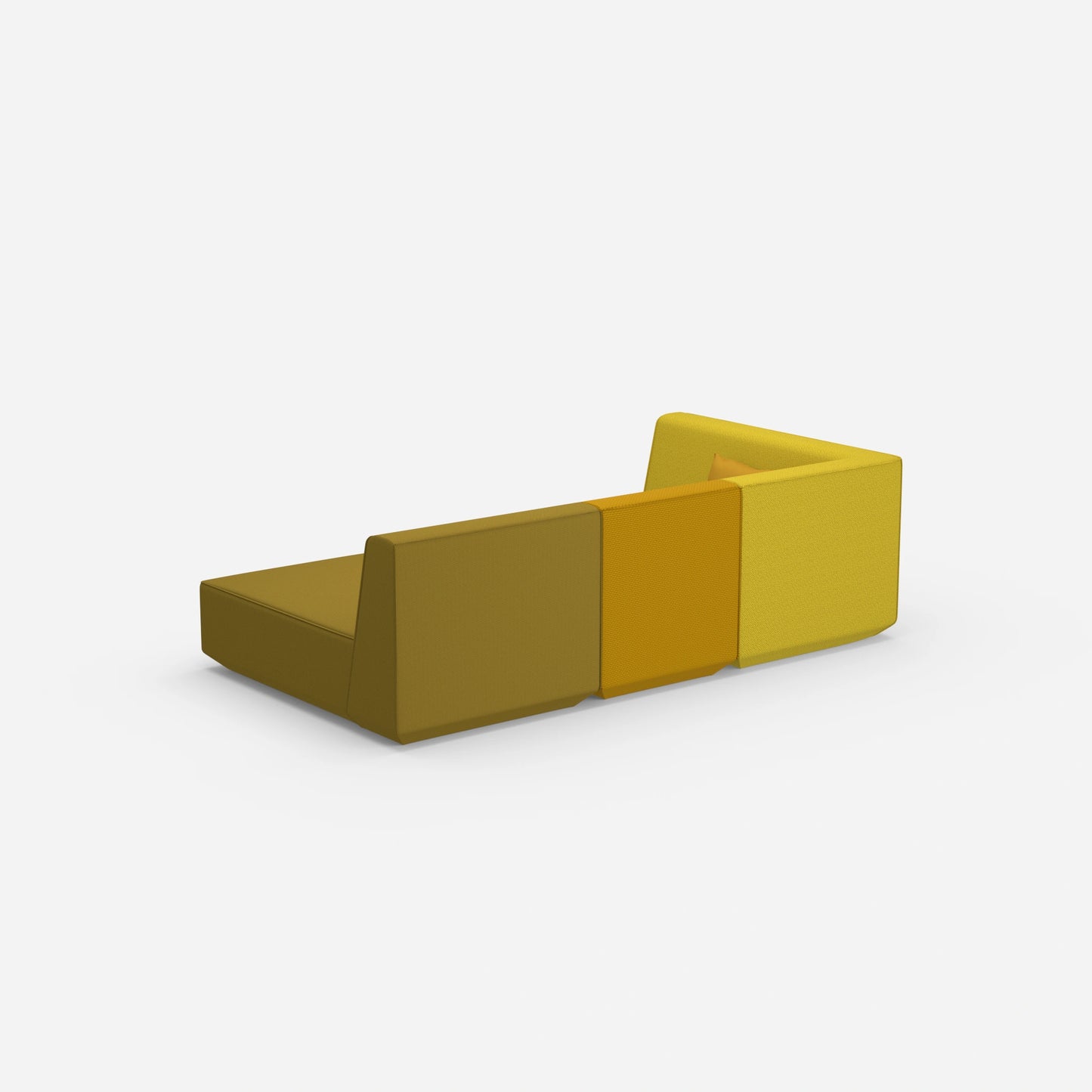 3 Sitzer Sofa modular mit Liegefunktion von hinten