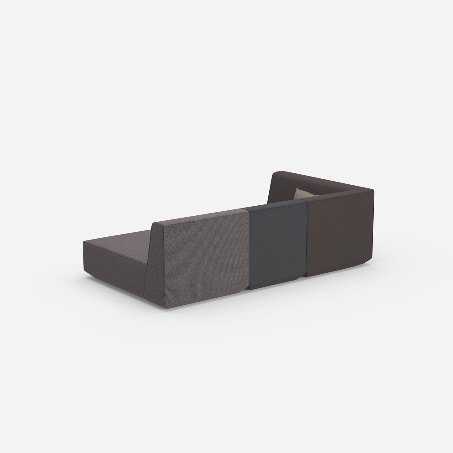 3 Sitzer Sofa modular mit Liegefunktion von hinten