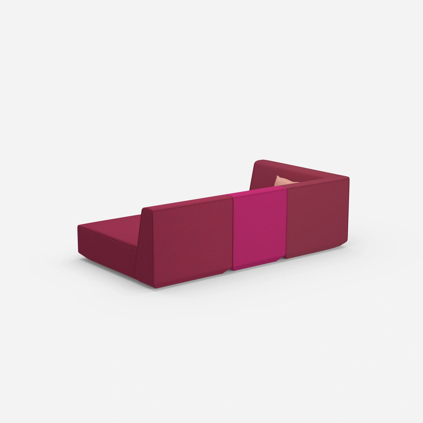 3 Sitzer Sofa modular mit Liegefunktion von hinten
