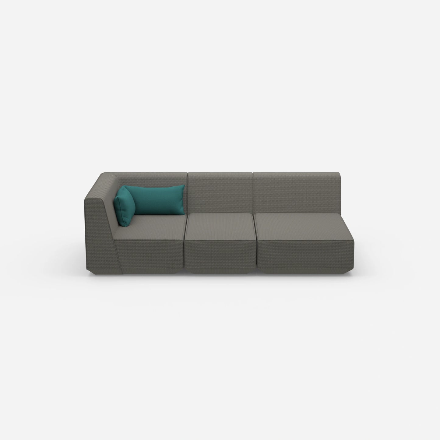 3 Sitzer Sofa modular mit Liegefunktion von vorne