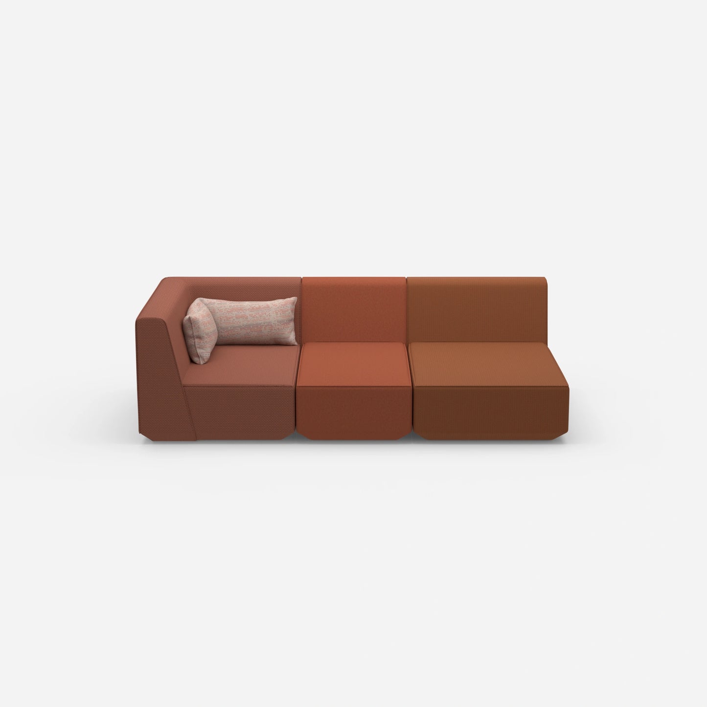 3 Sitzer Sofa modular mit Liegefunktion von vorne