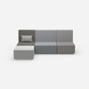 3er Couch grau von vorne