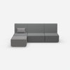 3er Couch grau von vorne