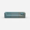 3-seater sofa blue from the front