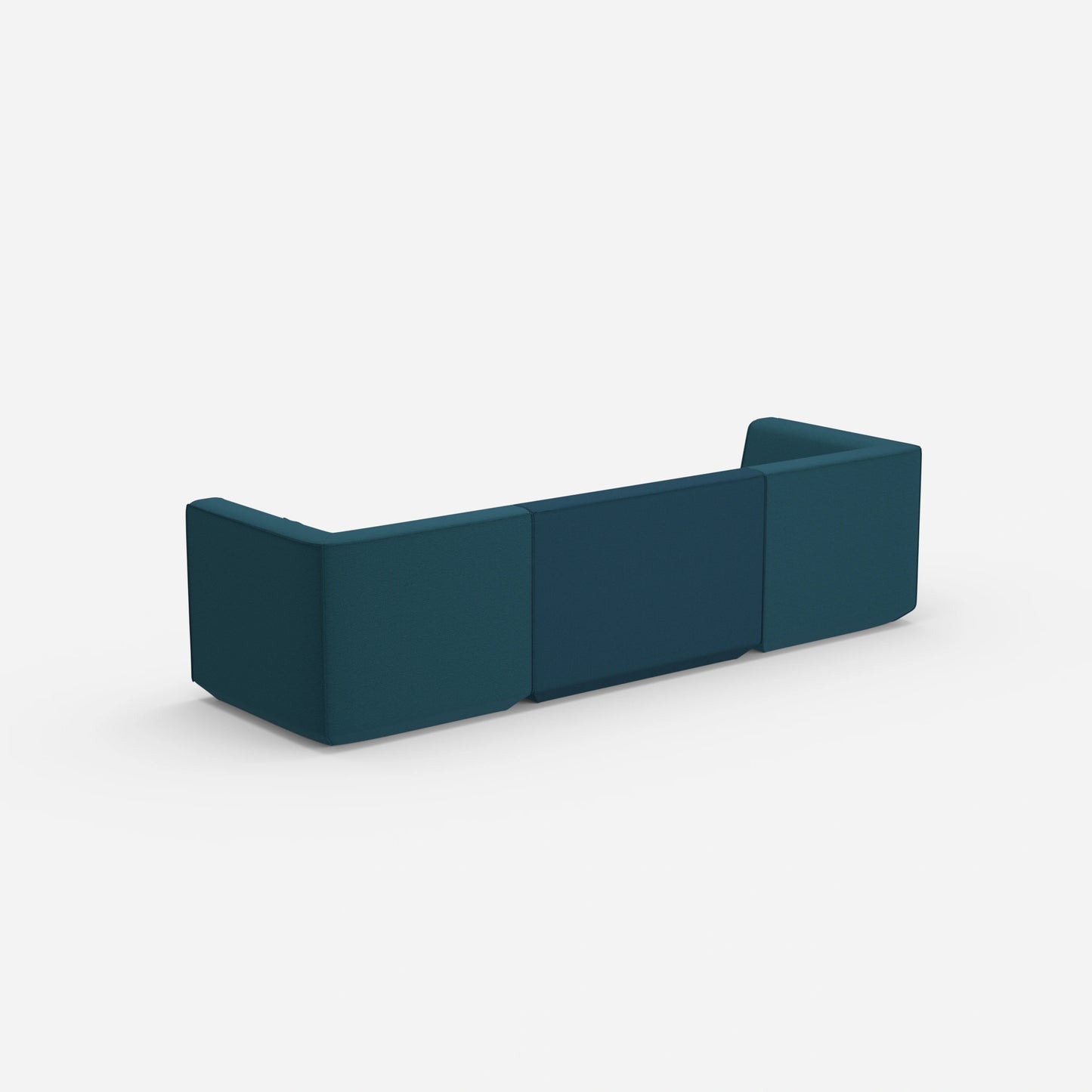 3-seater sofa blue from behind