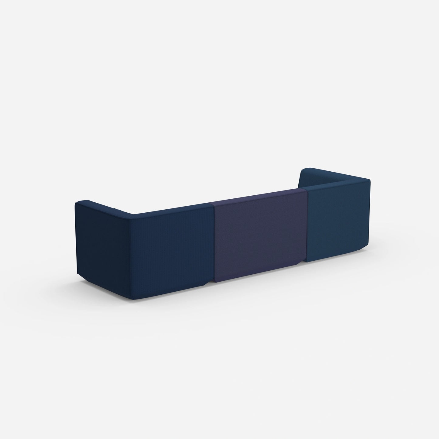3-seater sofa blue from behind