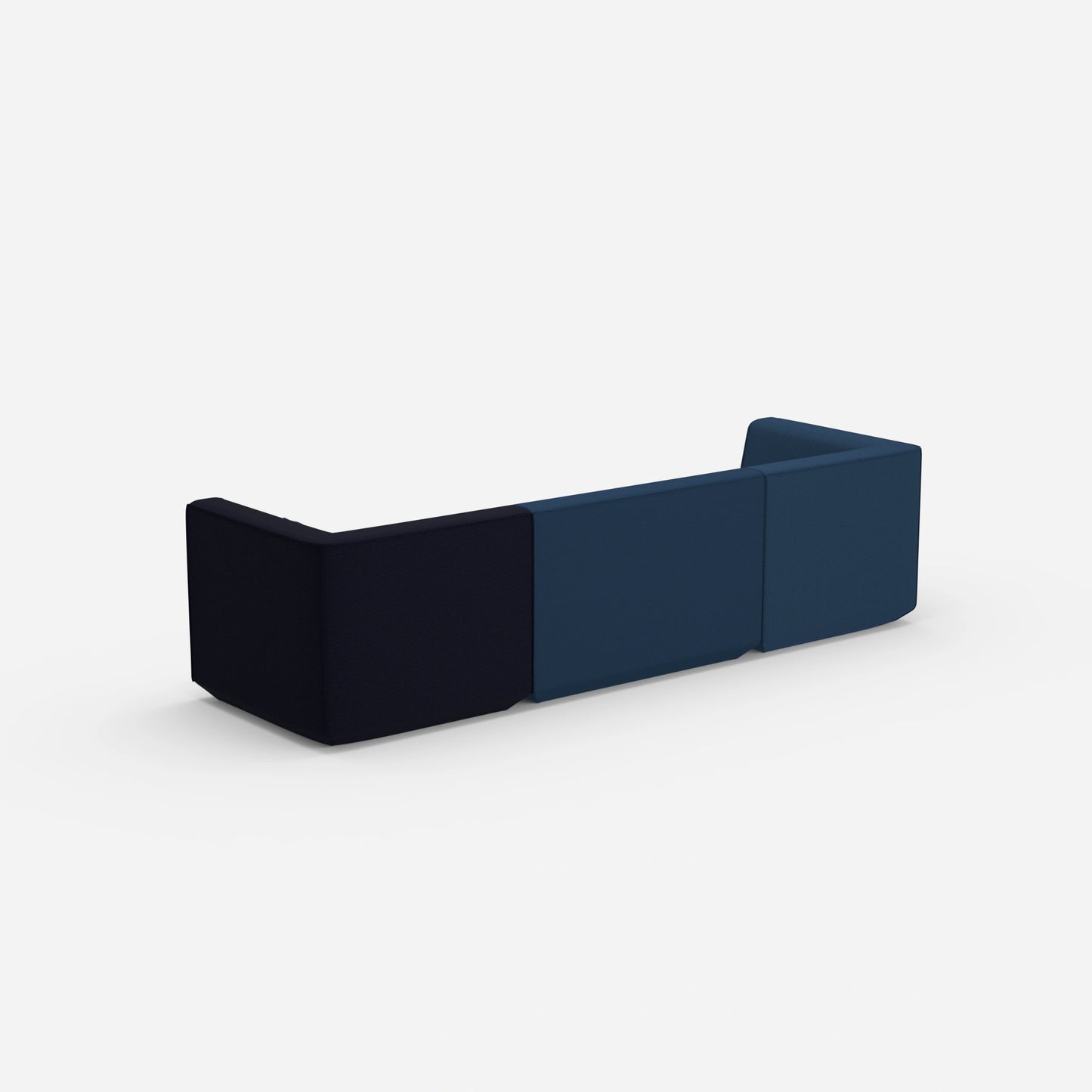 3-seater sofa blue from behind