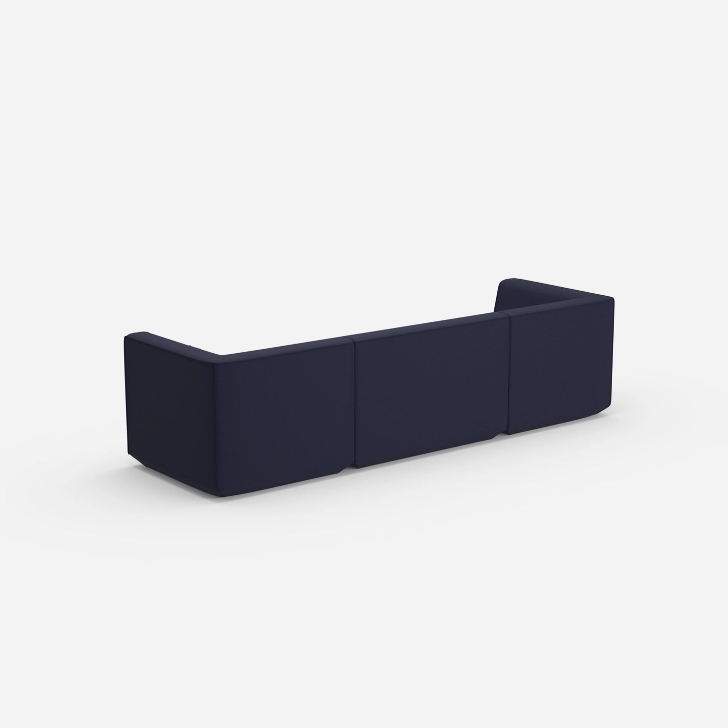 3-seater sofa blue from behind