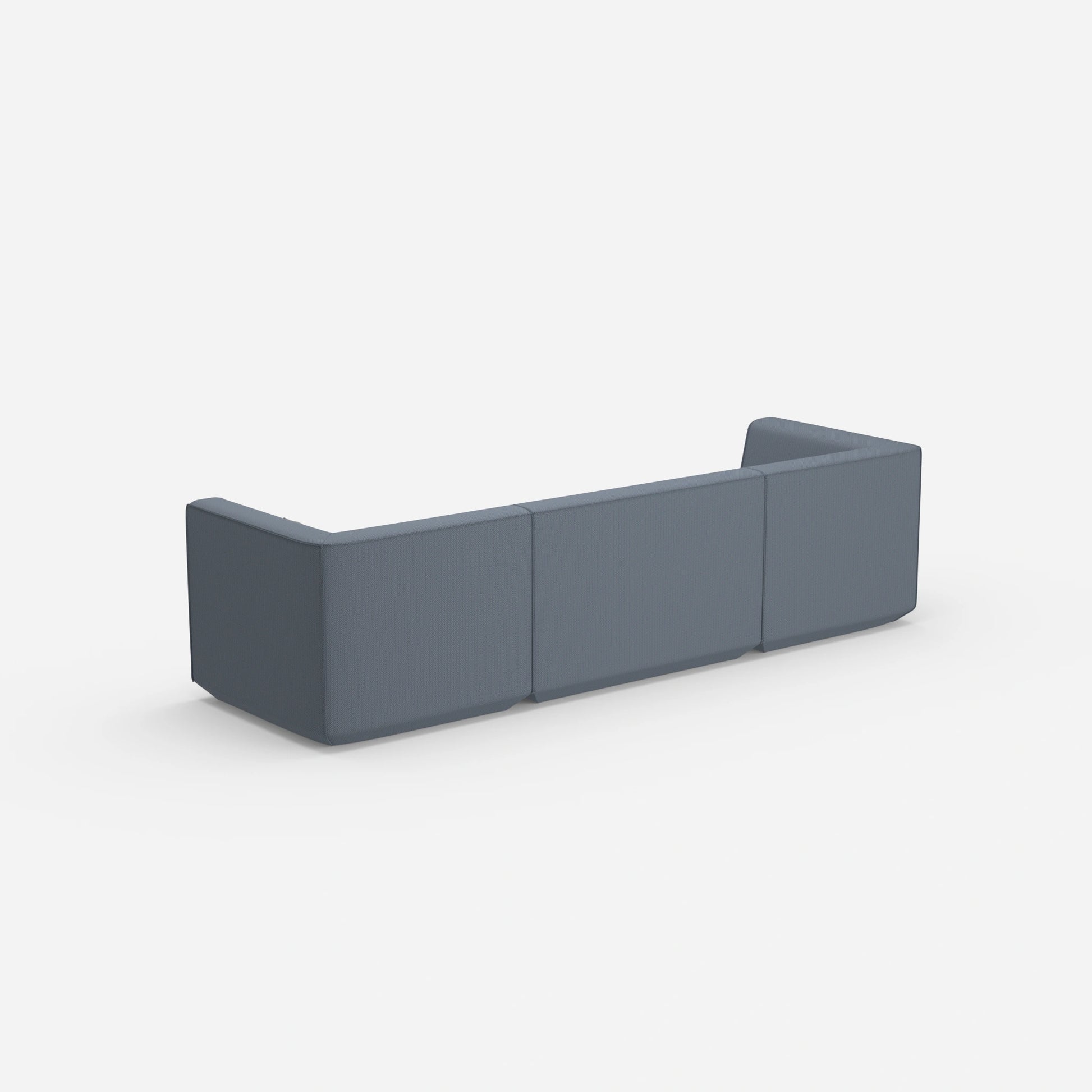 3-seater sofa blue from behind