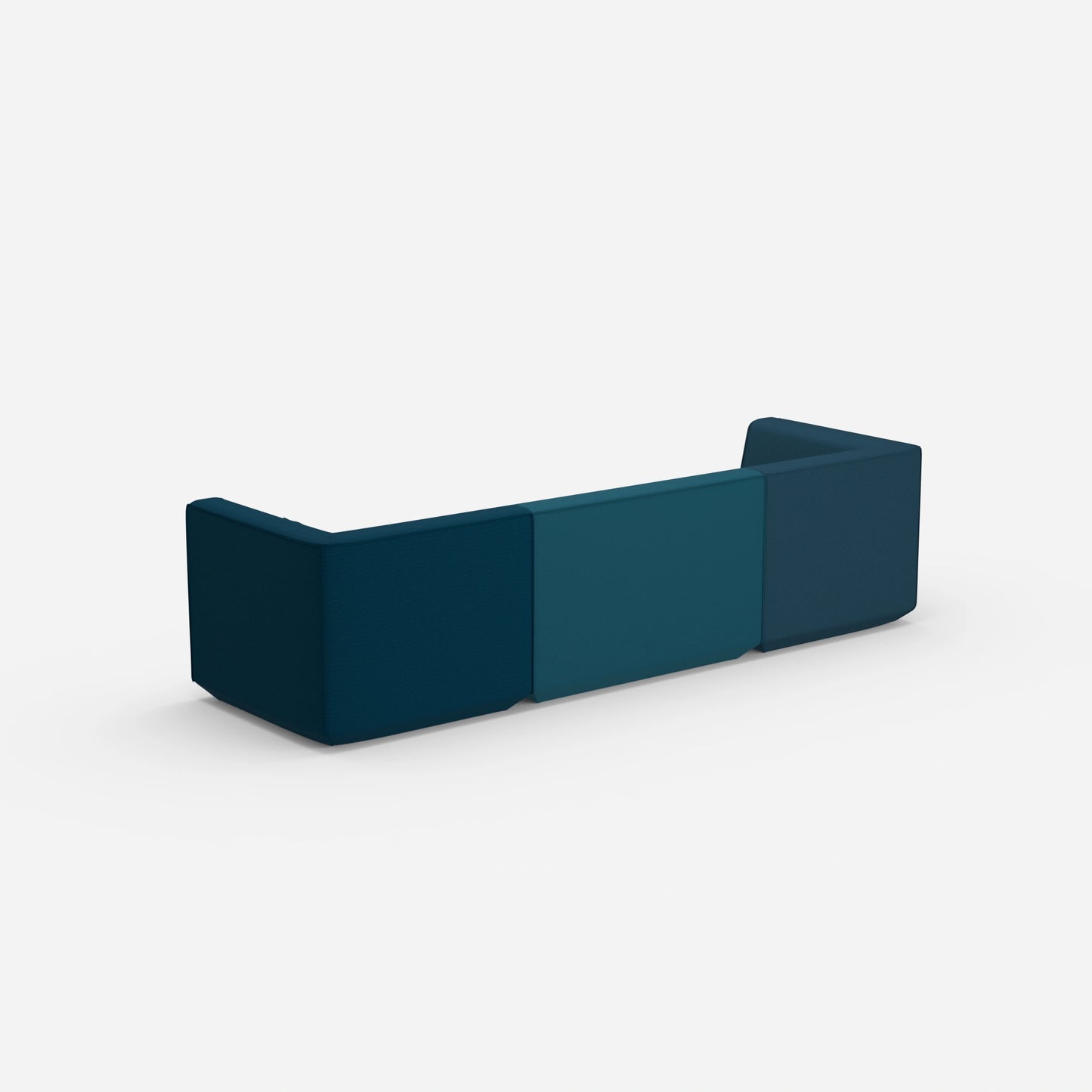 3-seater sofa blue from behind