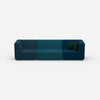 3-seater sofa blue from the front