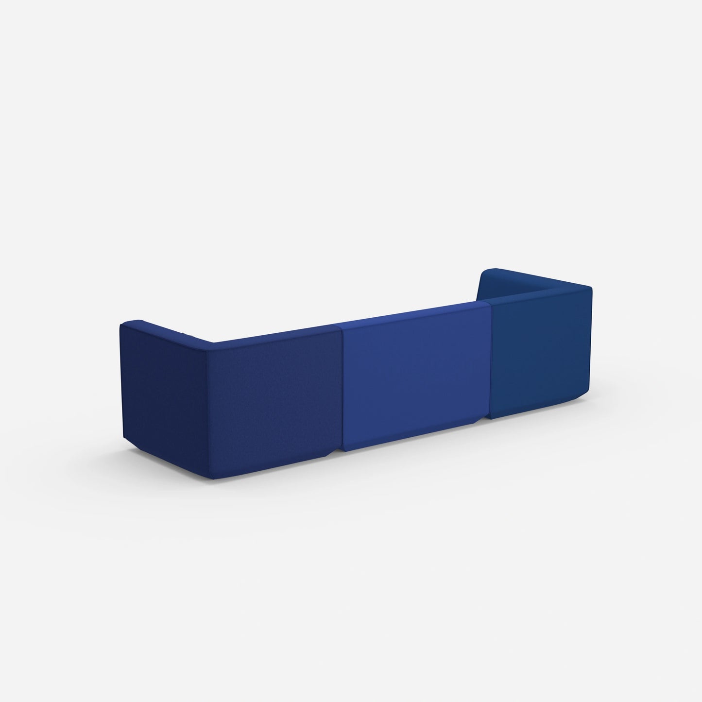 3-seater sofa blue from behind