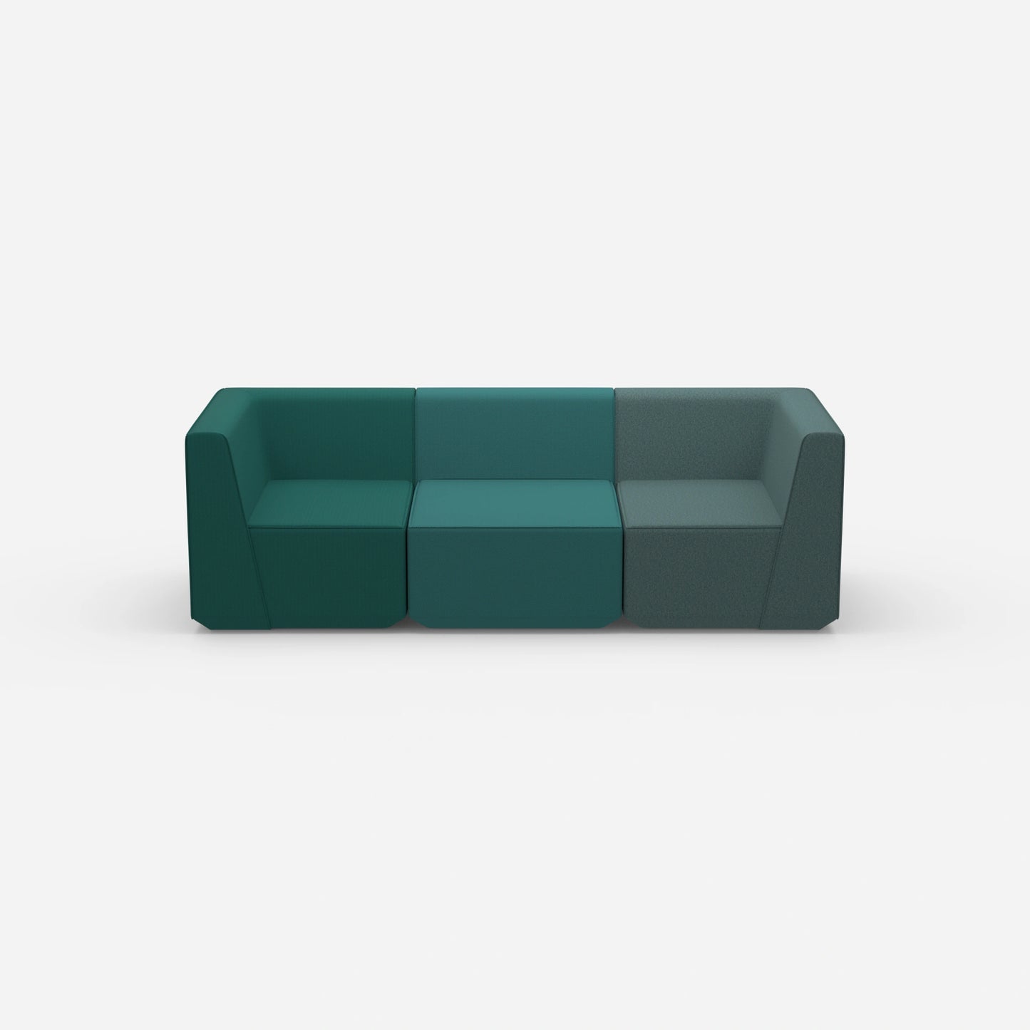 3er Sofa grün von vorne