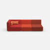 3er Sofa mit Liegefunktion 260 cm breit von vorne