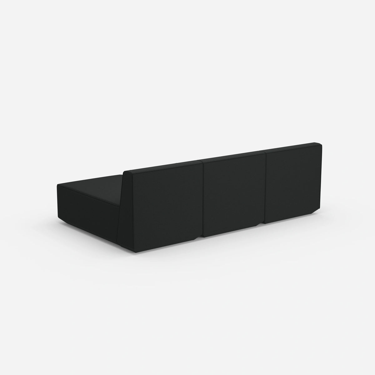 3er Sofa mit Recamiere von hinten