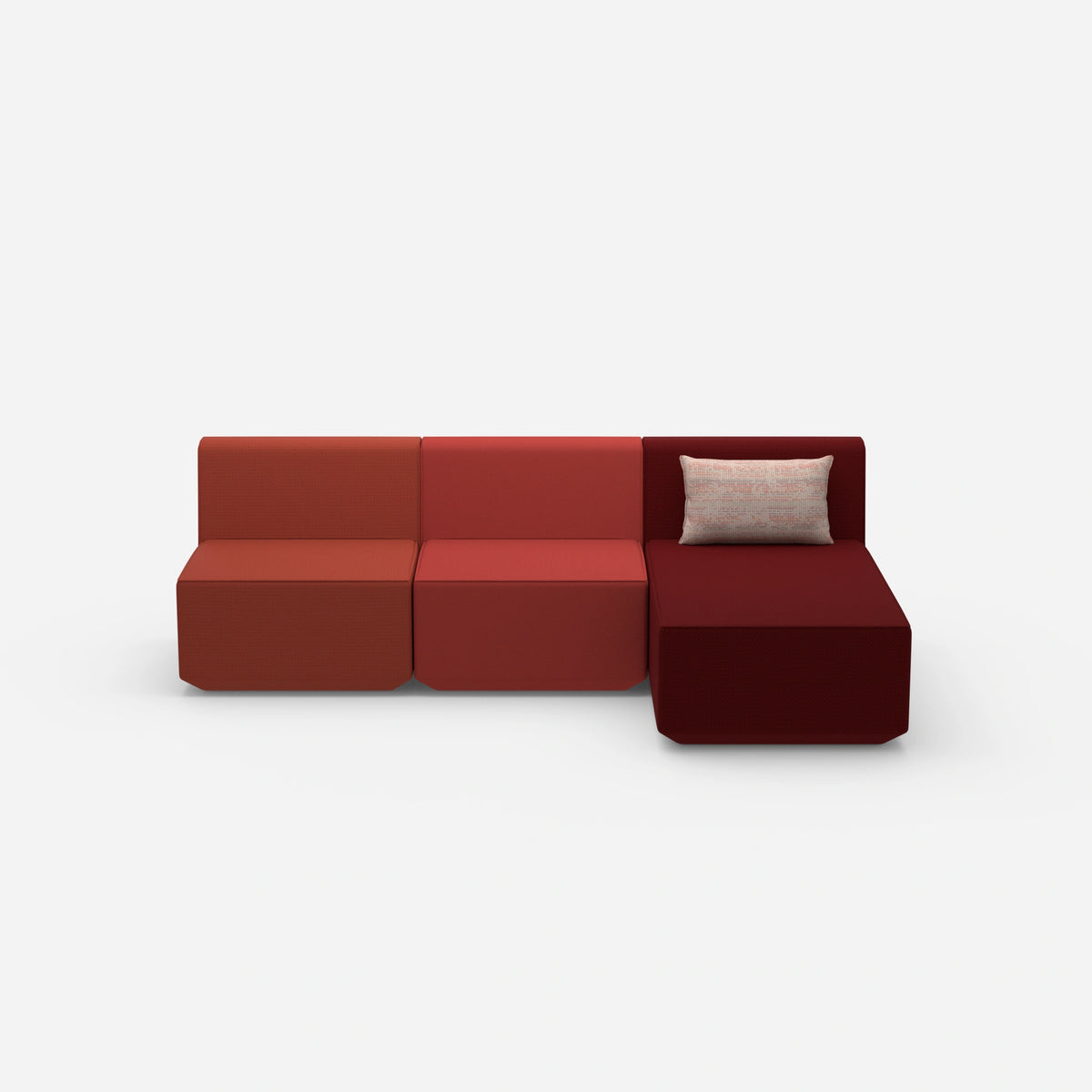 3er Sofa mit Recamiere von vorne