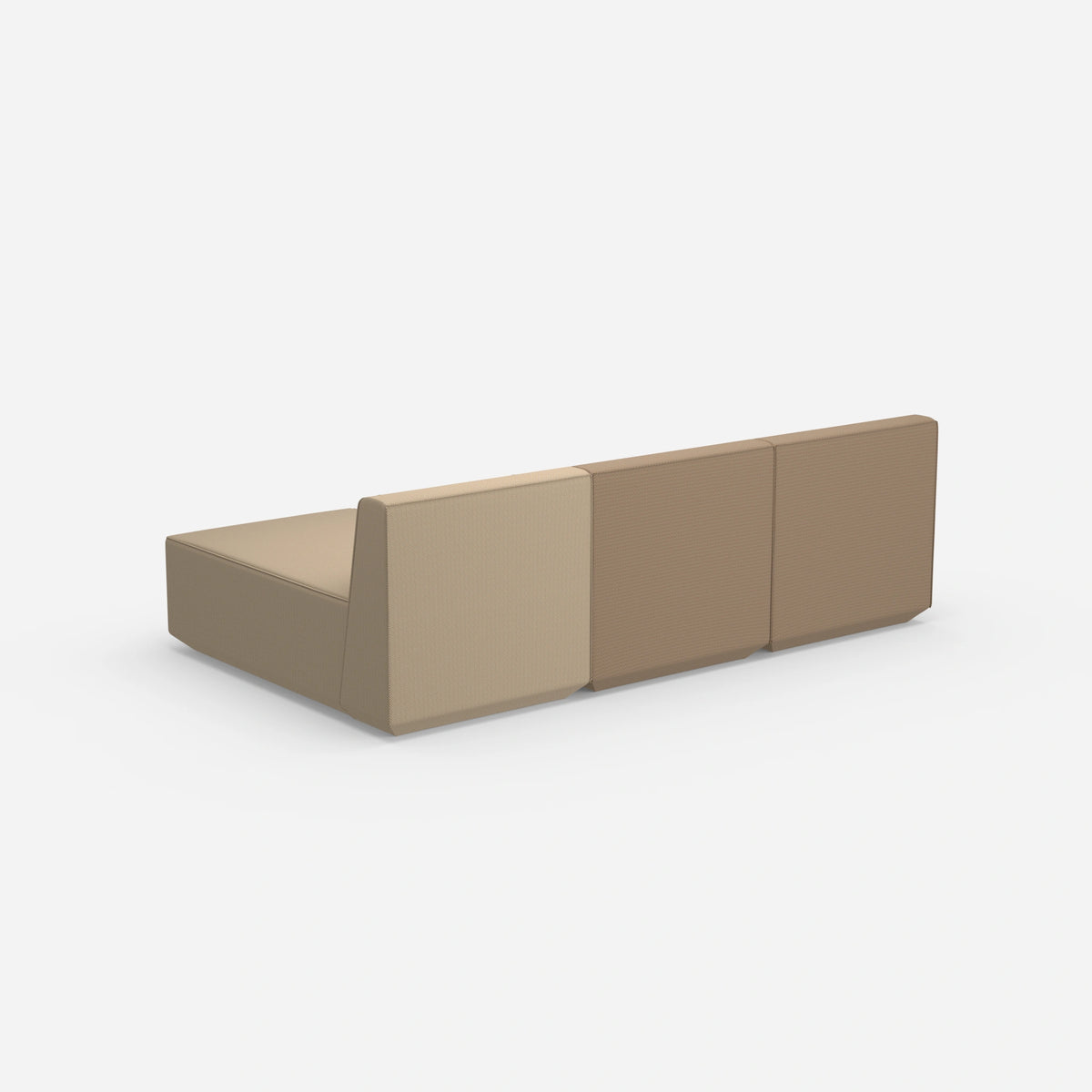 3er Sofa mit Recamiere von hinten