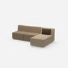 3er Sofa mit Recamiere von der Seite