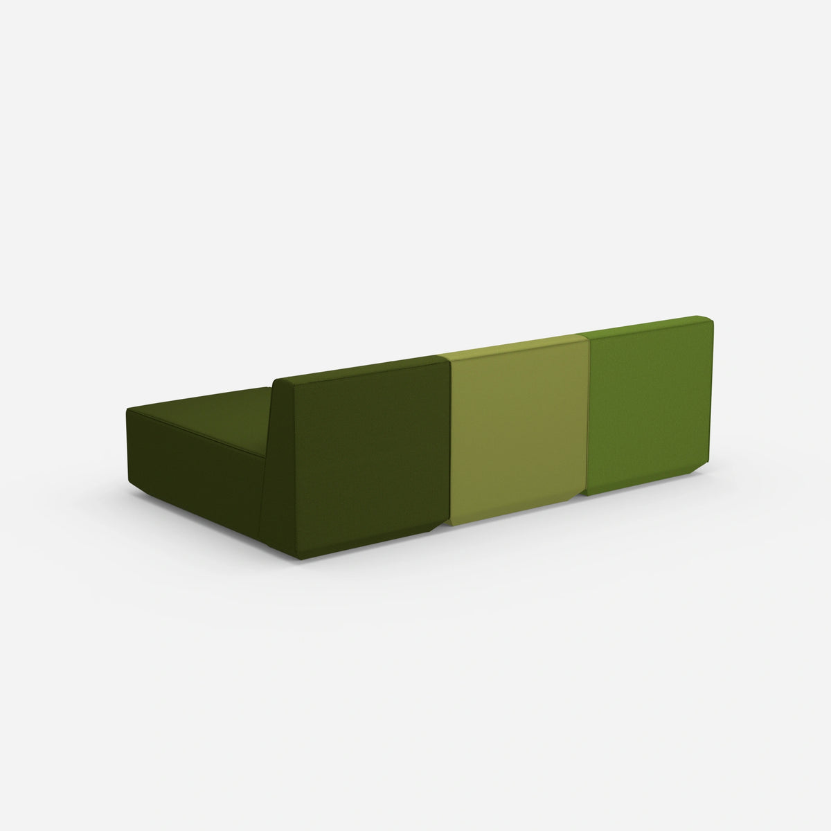 3er Sofa mit Recamiere von hinten