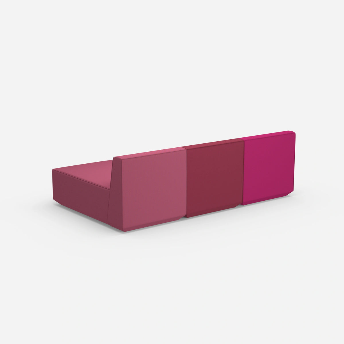 3er Sofa mit Recamiere von hinten