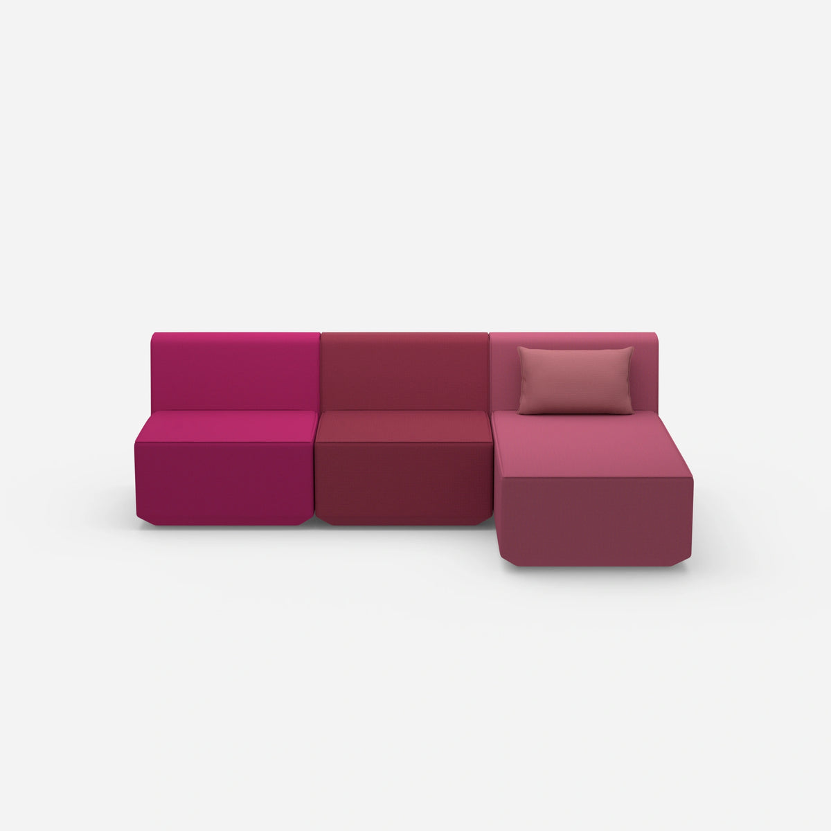 3er Sofa mit Recamiere von vorne