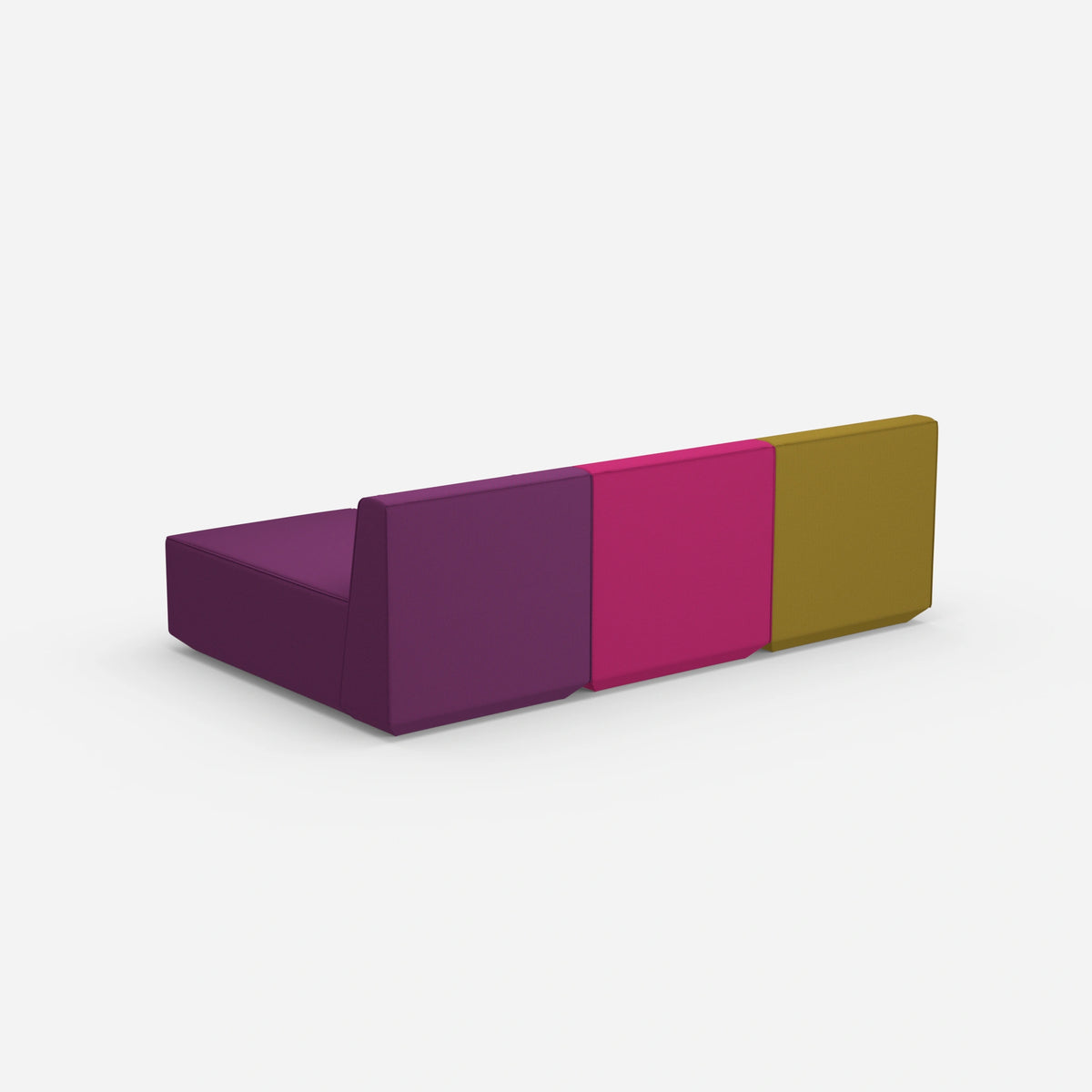 3er Sofa mit Recamiere von hinten