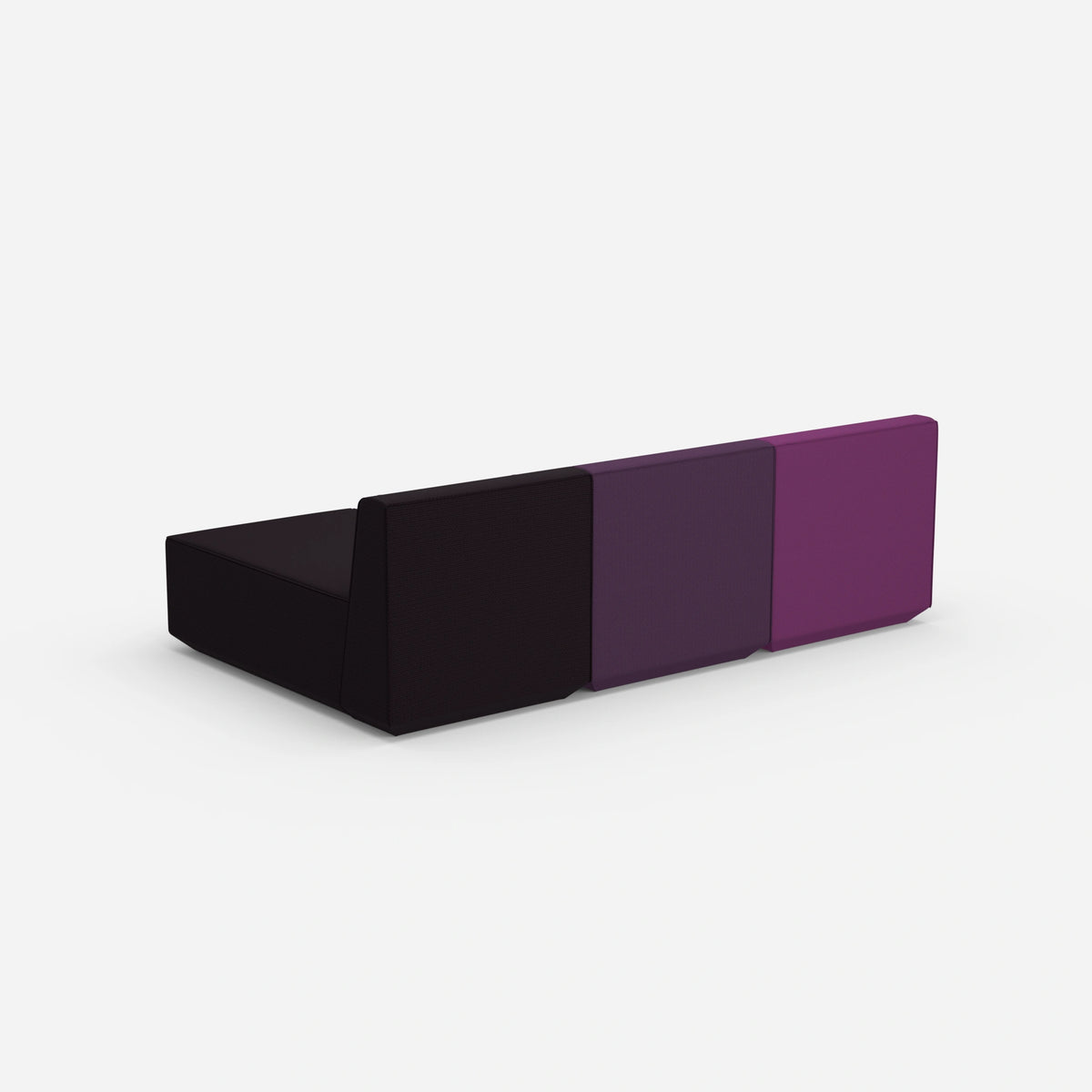 3er Sofa mit Recamiere von hinten