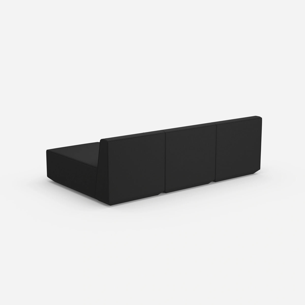 3er Sofa mit Recamiere von hinten