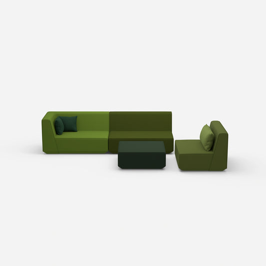 3er Sofa plus Sessel von vorne