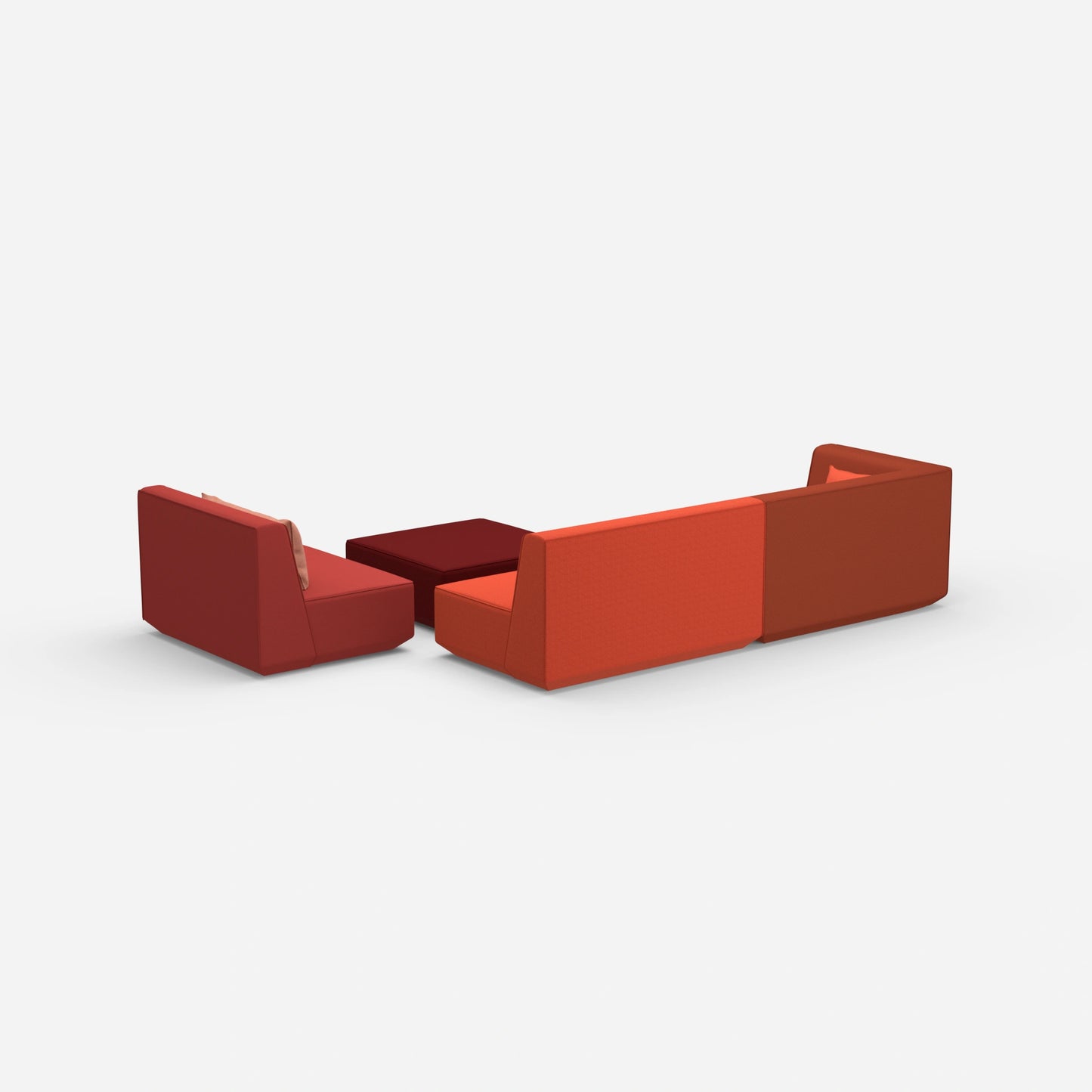 3er Sofa plus Sessel von hinten