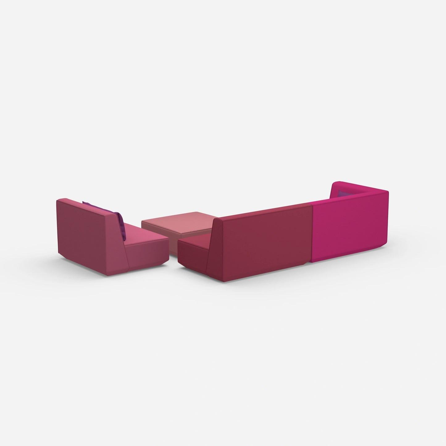 3er Sofa plus Sessel von hinten