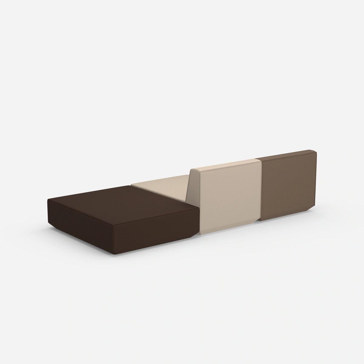3er Sofa zum Schlafen 260 cm breit von hinten